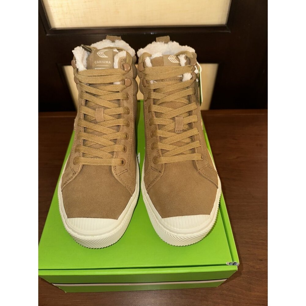 Cariuma Womens OCA High Therma Camel Vegan Suede Sneakers Boot‎ Size 10